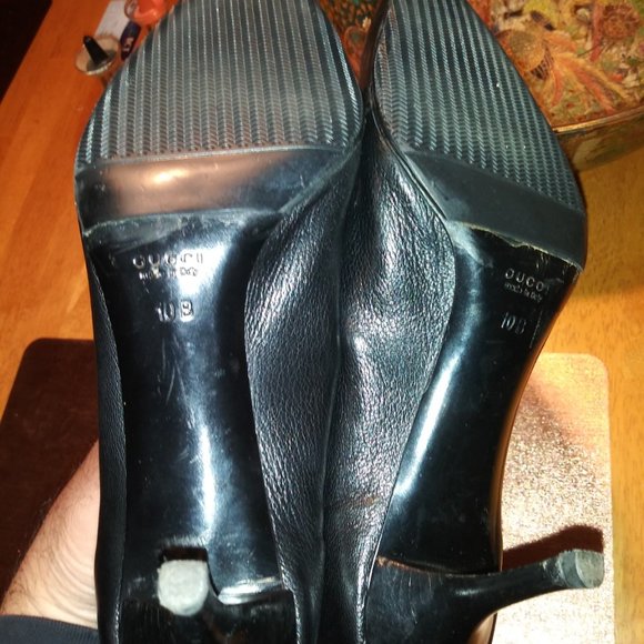 Vintage Black Gucci 2" Heels, re-soled. Size 10B - Picture 7 of 7